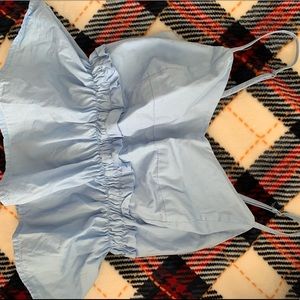 Chloe & Katie Blue Crop Top